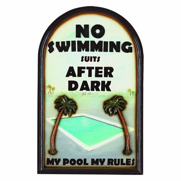 Ram Gameroom 29In. H No Swimming Suits ODR639